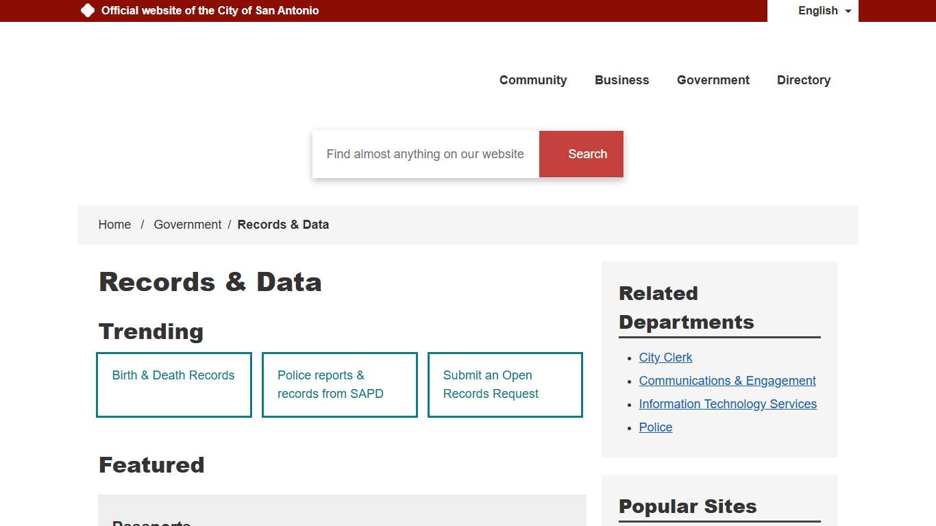 Records & Data - City of San Antonio